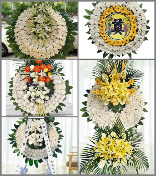 湖北黄冈市黄梅县蔡山镇王太明村花圈速递